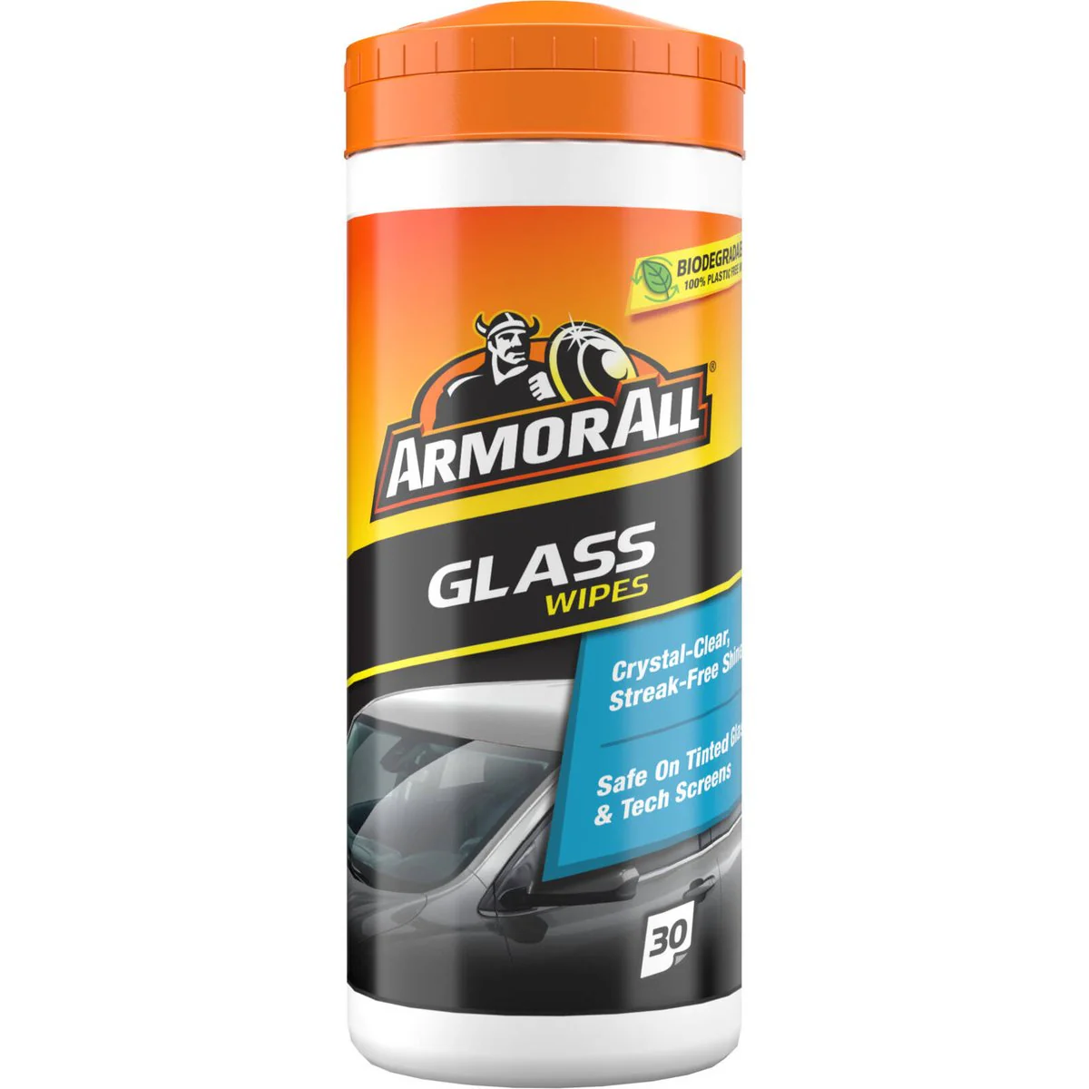 Armor All Glass Cleaner Wipes - 30 Pack - Streak-Free Shine - 84mm x 220mm