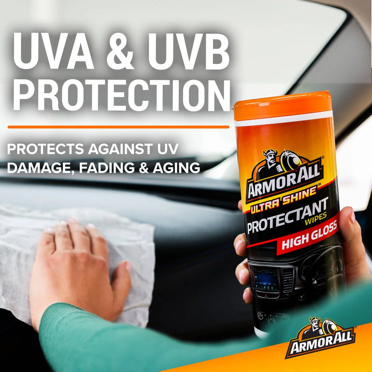 Armor All Ultra Shine Protectant Car Cleaning Wipes 30 Pack - 84mm x 220mm - Biodegradable, UV Protection - Image 4