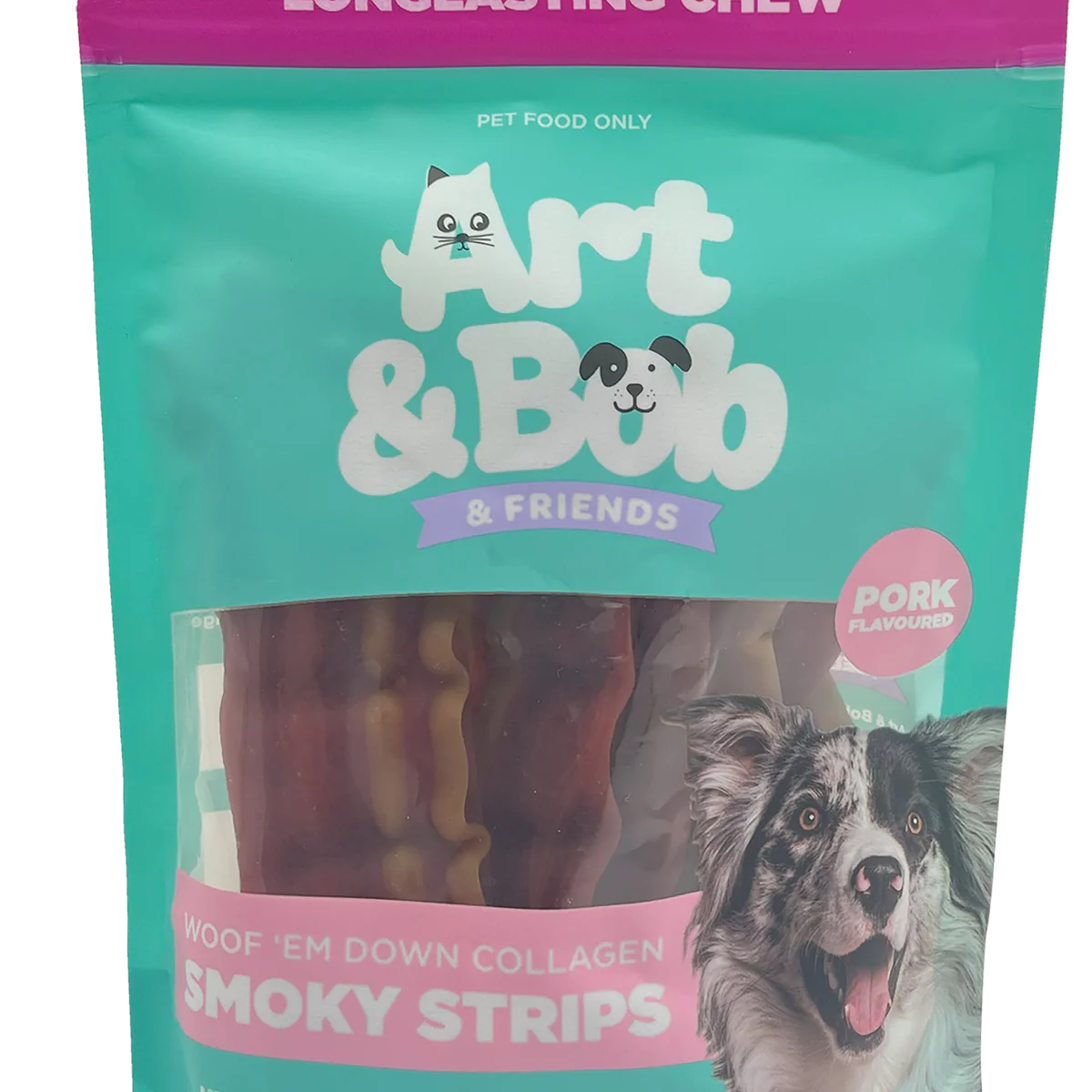 Art Bob Collagen Bacon Dog Treat - 100g - Supports Dental Health - Highly Digestible