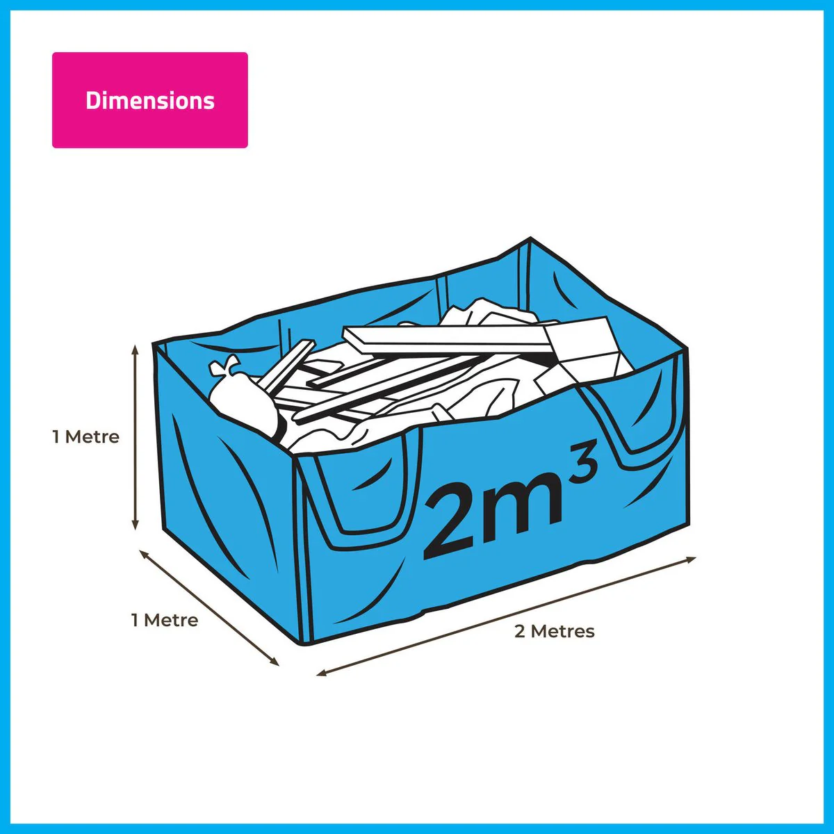 Aussie Skip Bag - 2m3 - Woven PPE - Eco-Friendly Waste Solution - Image 2