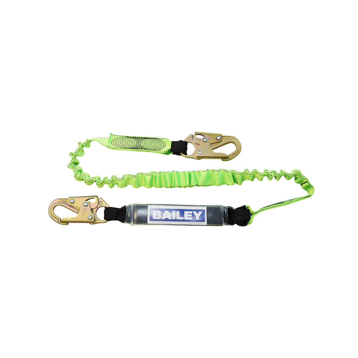 Bailey Fall Protection Energy Absorbing Lanyard - 1.4m to 2.0m - Hi-Vis - Safety and Flexibility