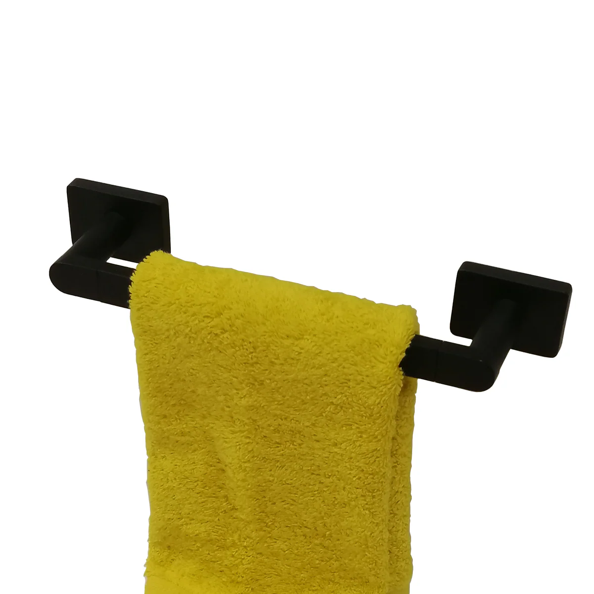 Barelli Matte Black Rigoni Base Double Towel Bar - 288mm x 42mm x 70mm - Black - Image 2
