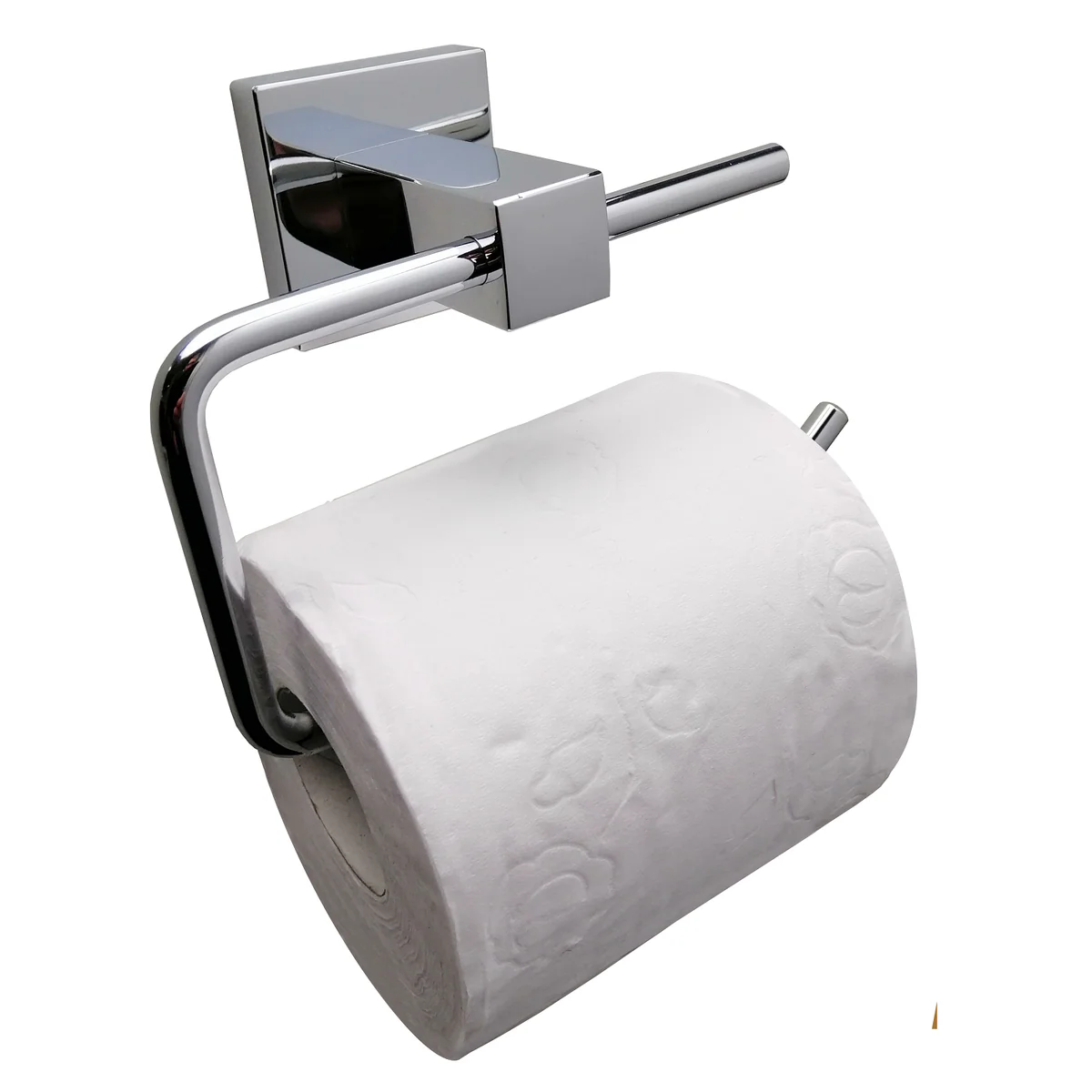 Barelli Piazza Chrome Single Toilet Roll Holder - 1 Roll - 90mm x 145mm - Image 2