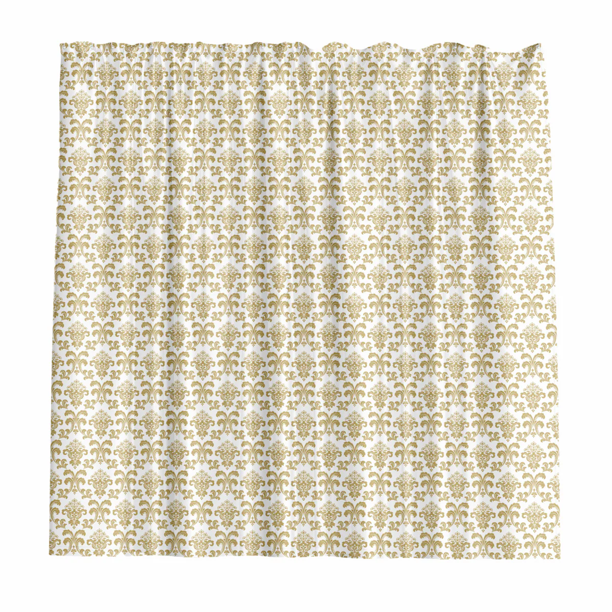 Barelli Shower Curtain - Fleur De Lis Gold Metallic - 180 x 180cm - Waterproof