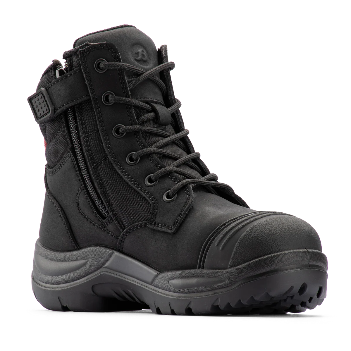 Bata Industrials Women’s Safety Boot - Black Luna Zip Side - Size 9 - Steel Toe - Slip Resistant