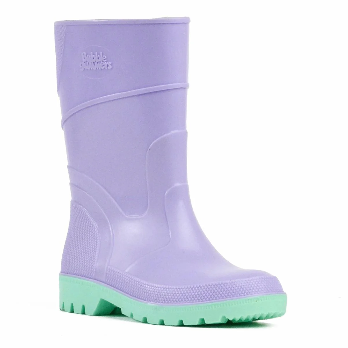 Bata Kids Gumboots Size 9 - Purple and Green - Lightweight Waterproof