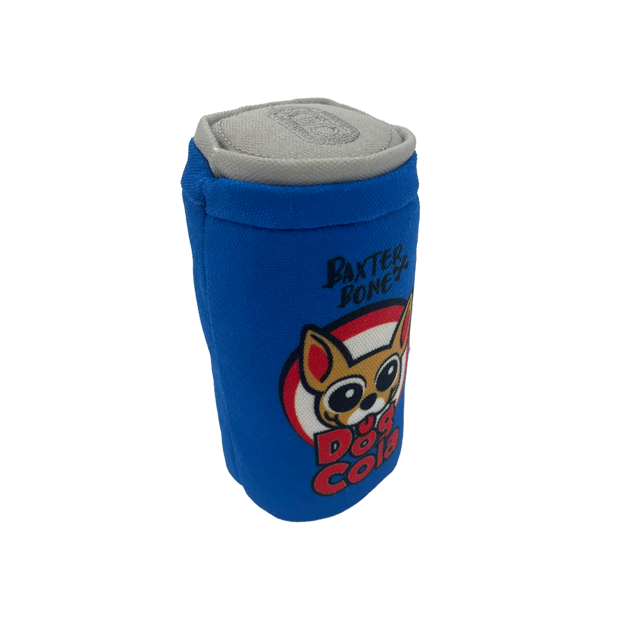 Baxter Bone Dog Cola Soda Can Plush Toy - 60mm x 140mm - Durable & Squeaky - Image 2