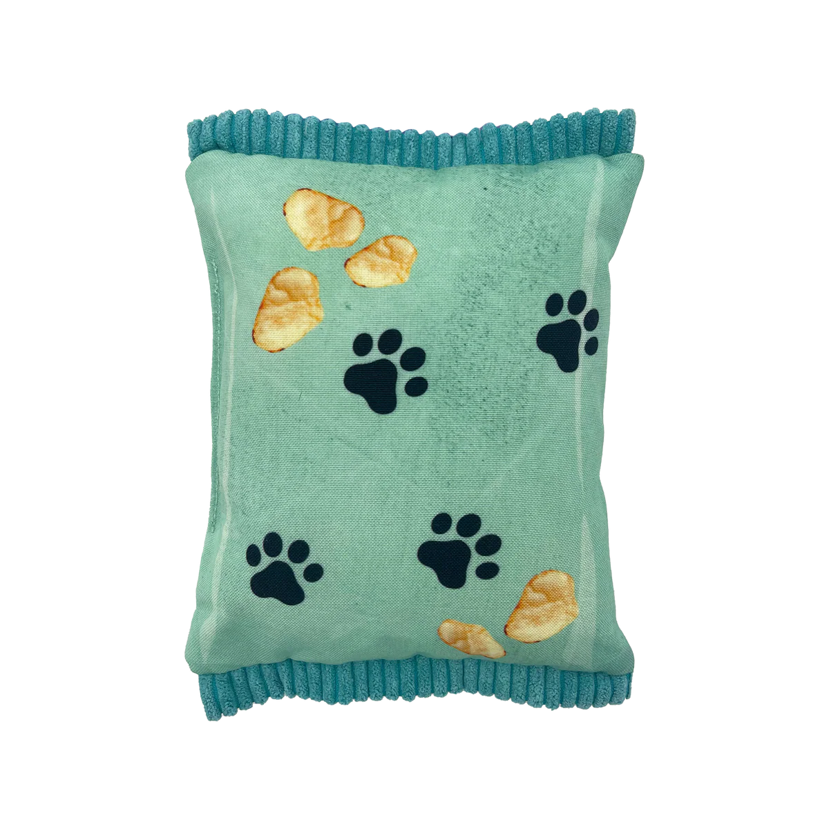 Baxter Bone Salty Dog Chips Pet Toy - Plush Crinkle Toy 170mm - Aqua - Image 3