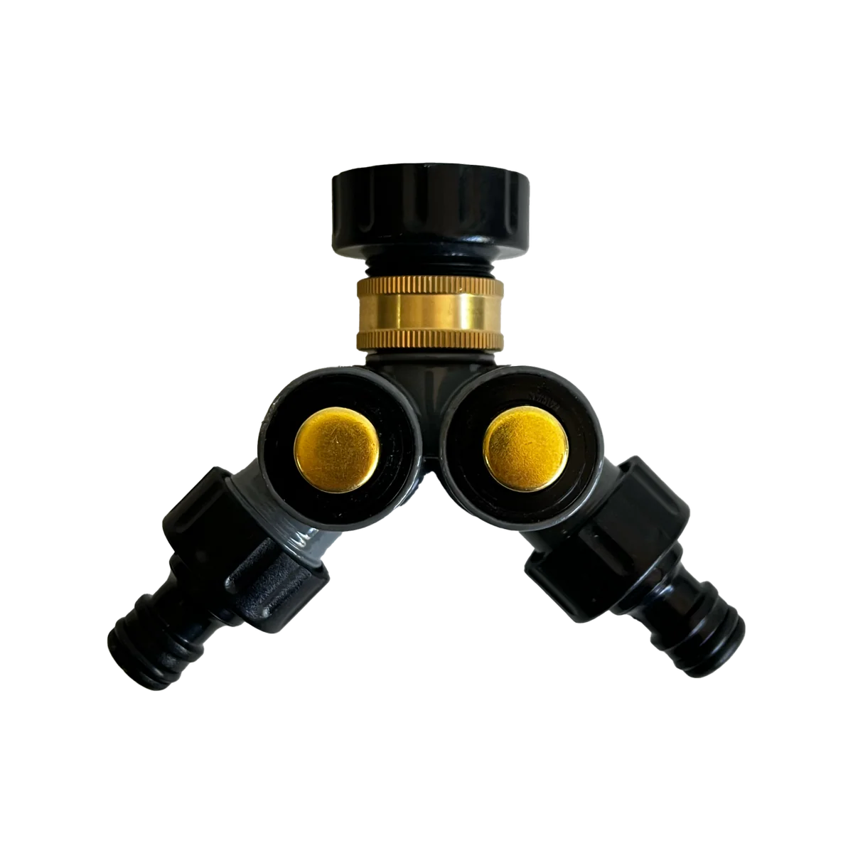 Bluhen 2 Way Outlet Tap Adaptor - 25mm - Heavy-Duty Brass - Adjustable