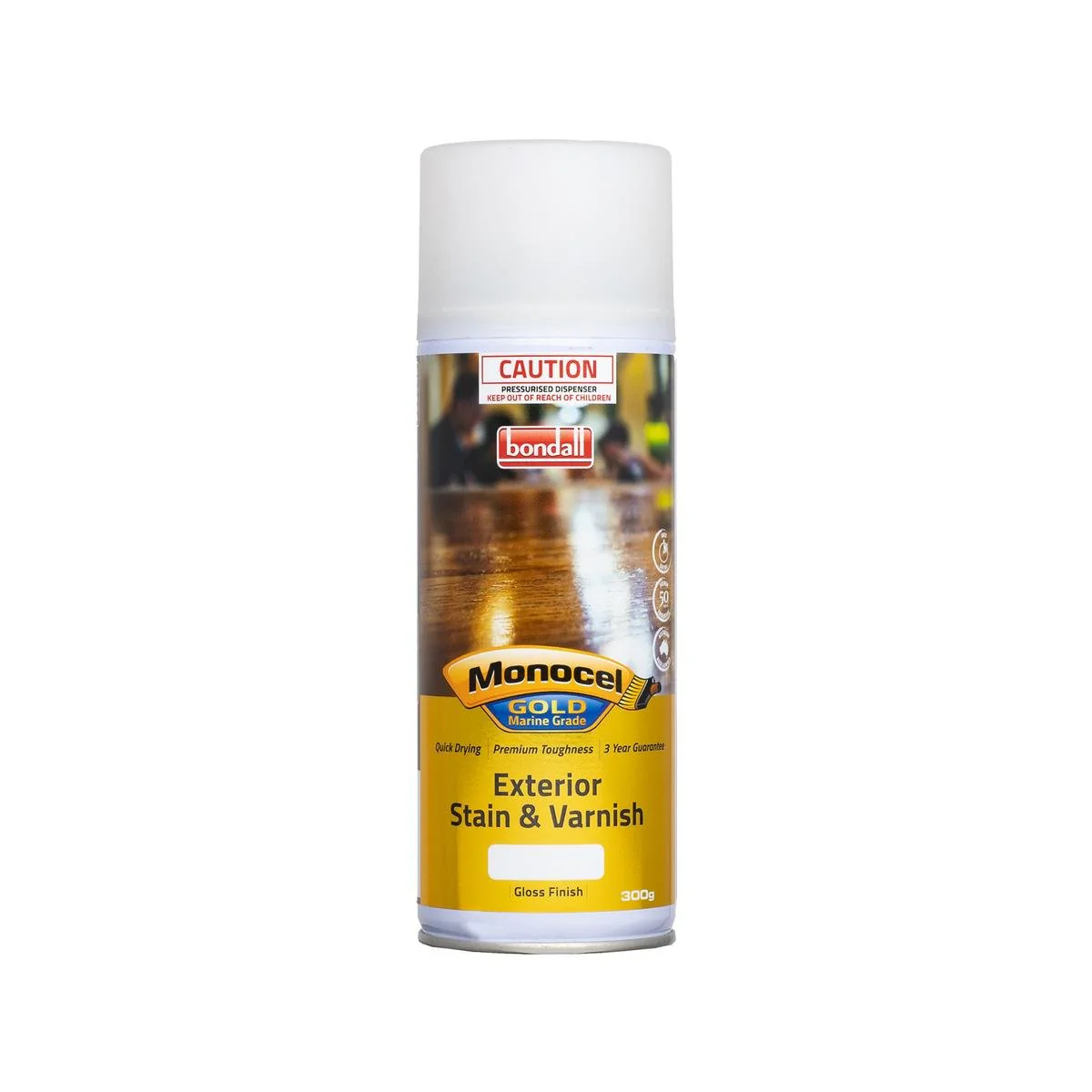 Bondall Cedar Monocel Gold Stain Varnish 300g Polyurethane UV Resistant