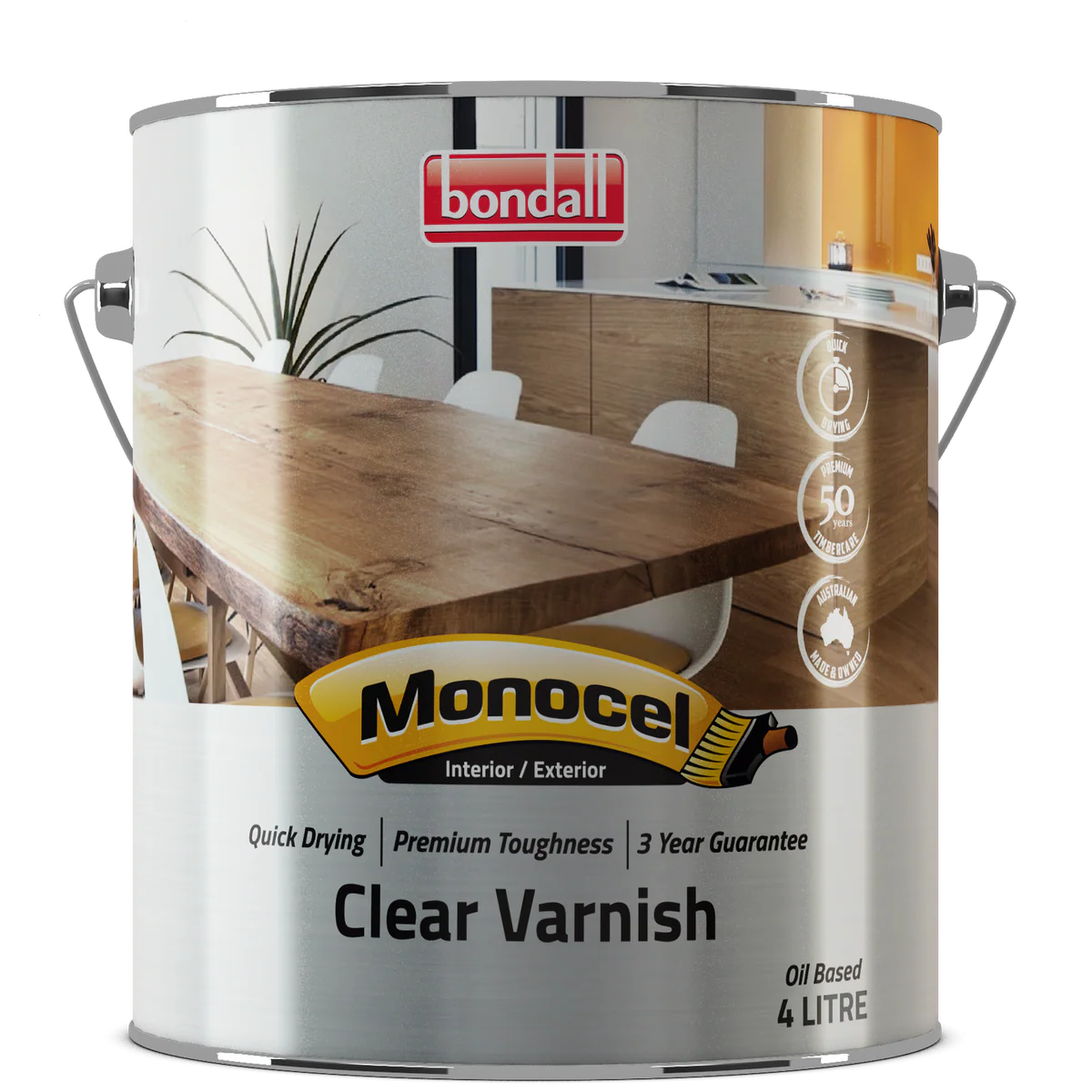 Bondall Clear Gloss Varnish - 4L - Polyurethane - UV Resistant