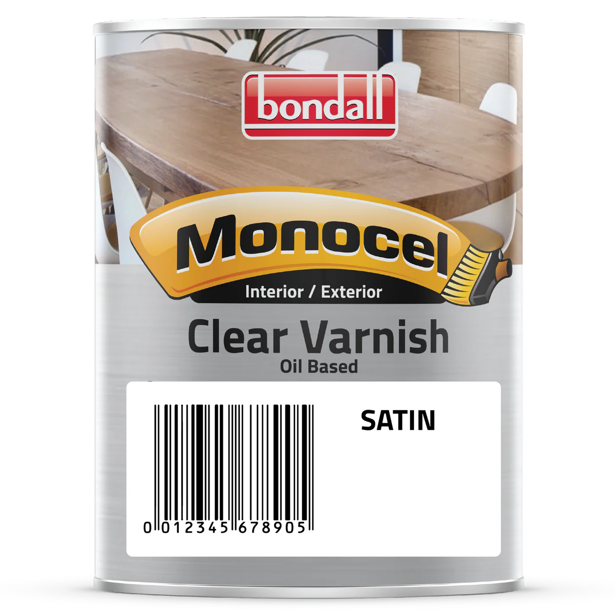 Bondall Clear Satin Monocel Timber Varnish 250ml Polyurethane UV Resistant