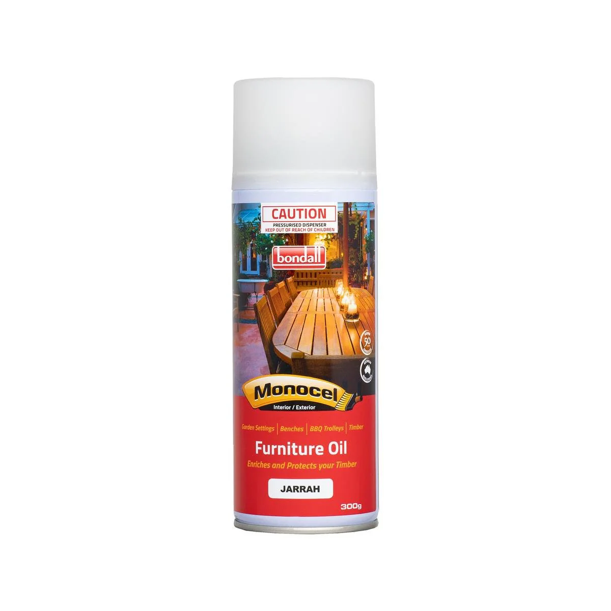 Bondall Furniture Oil - Jarrah 300g - Oil - Tough Finish - UV Protection