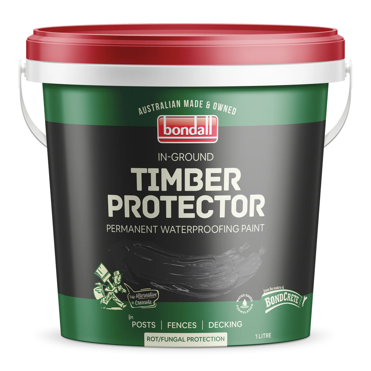 Bondall Inground Timber Protector - 1L - Bitumen - Rot Protection