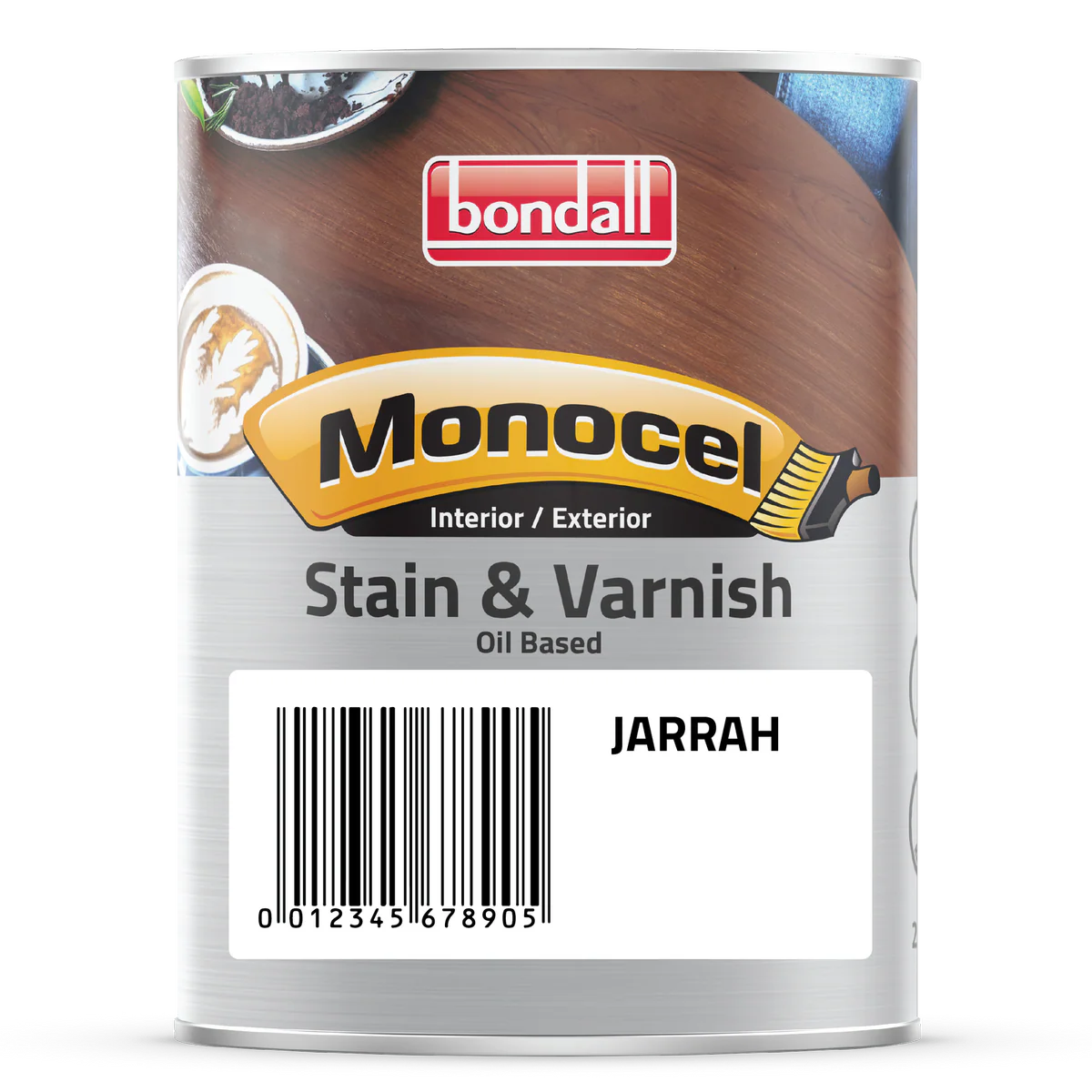 Bondall Jarrah Satin Monocel Stain Varnish 250ml Polyurethane UV Resistant