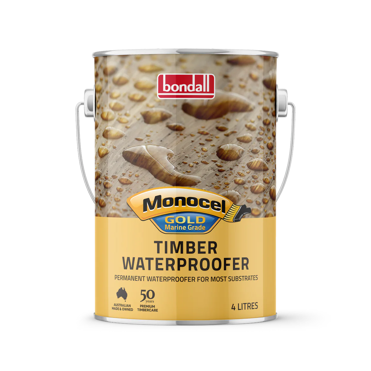 Bondall Monocel Timber Waterproofer - 4L - Clear - Deep Penetration