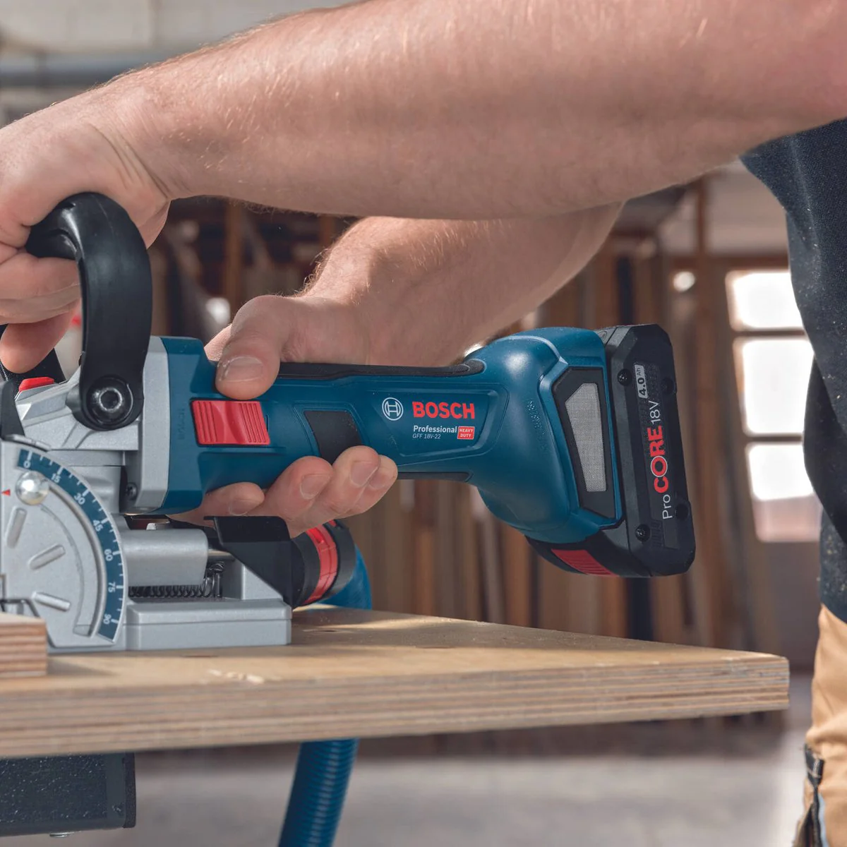 Bosch 18V Professional Biscuit Joiner Skin Only - Cordless - 150mm x 188mm x 416mm - Image 4