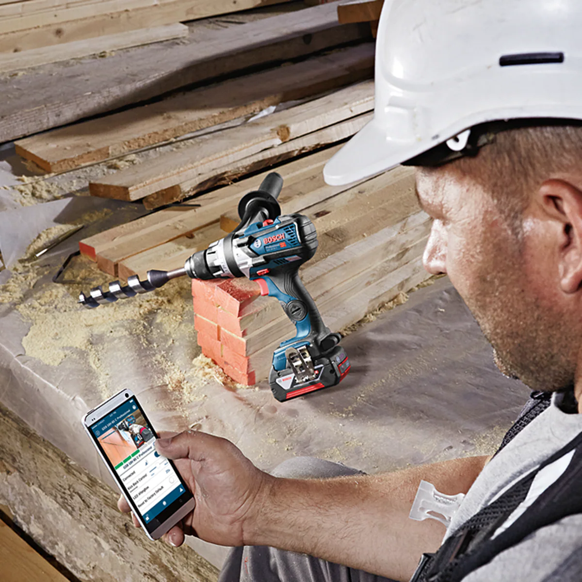 Bosch 18V Professional Brushless Hammer Drill 110Nm - 1x5.0Ah Kit - Durable - Image 3