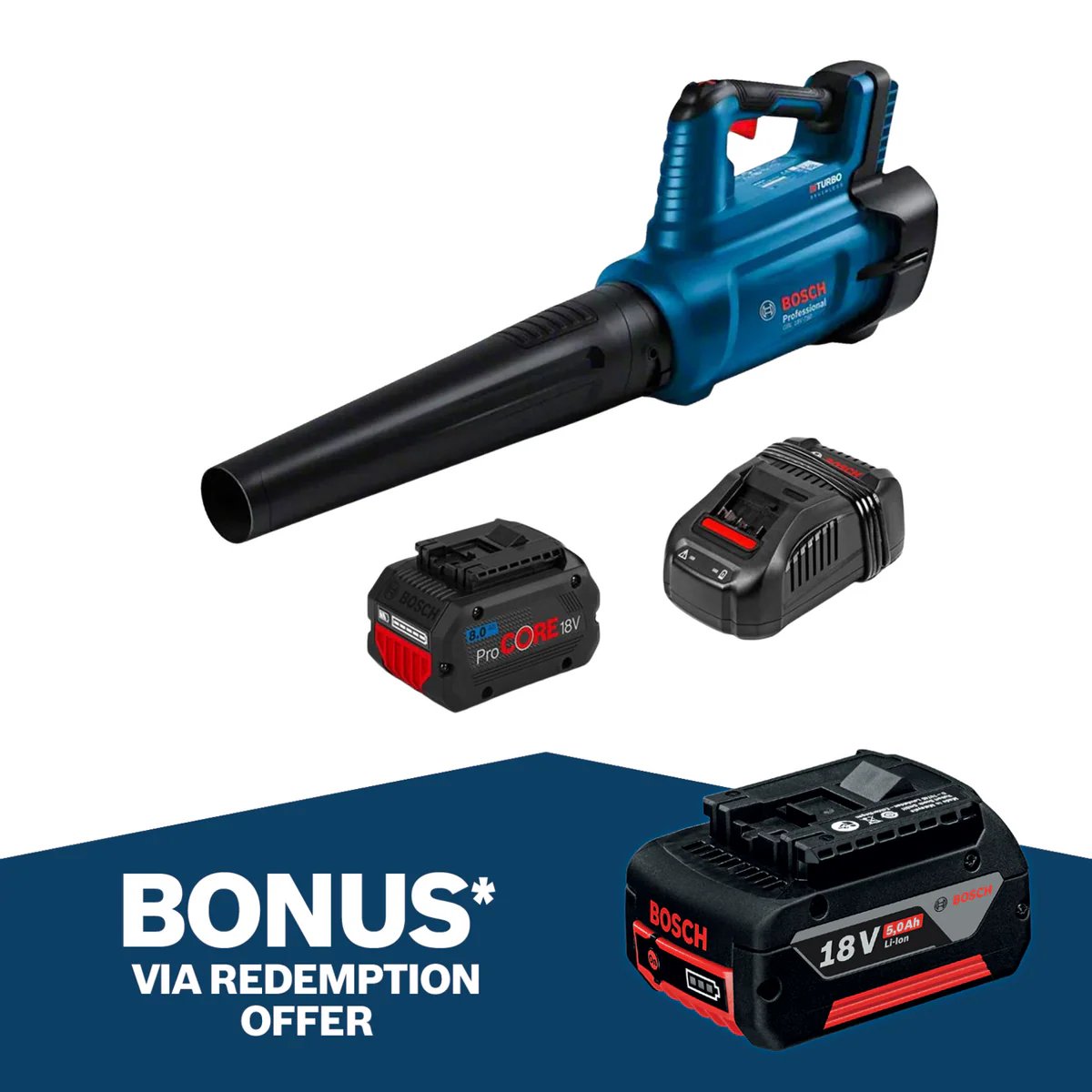 Bosch 18V Professional Cordless Leaf Blower 780m³/h - 8.0Ah Kit