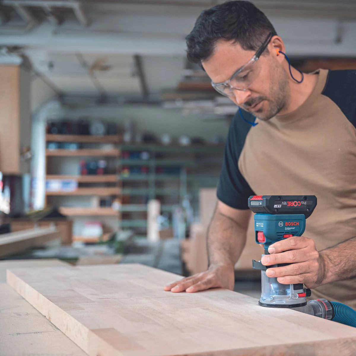 Bosch 18V Professional Laminate Trimmer Skin Only - Compact - Precision Routing - Image 3