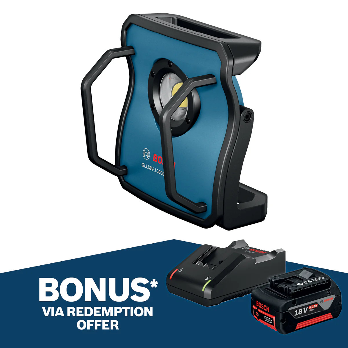 Bosch 18V Worklight - 10000lm - Metal Body - Bluetooth Control
