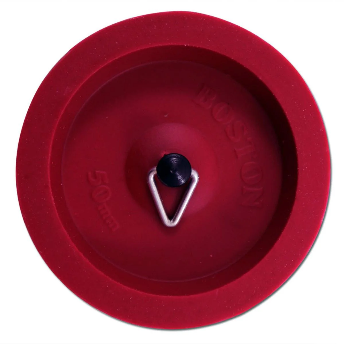 Boston 50mm Red Bath and Sink Plug - Durable PVC - 1 Pack - 53mm Base Diameter