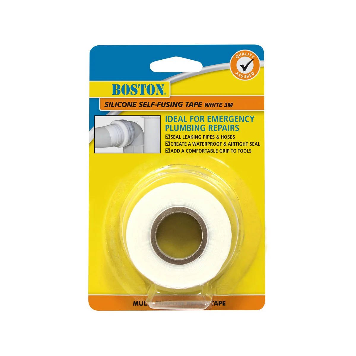 Boston Silicone Self Fusing Tape - 3m - White - Watertight Seal - Image 2