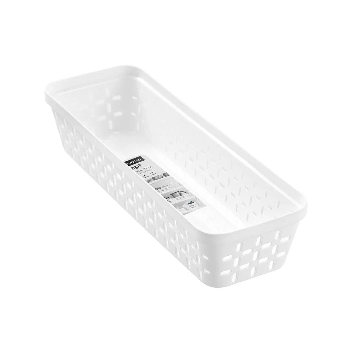Boxsweden Kept Organiser Tray - 33 x 11.5 x 6.5 cm - White - BPA-Free - Durable Storage