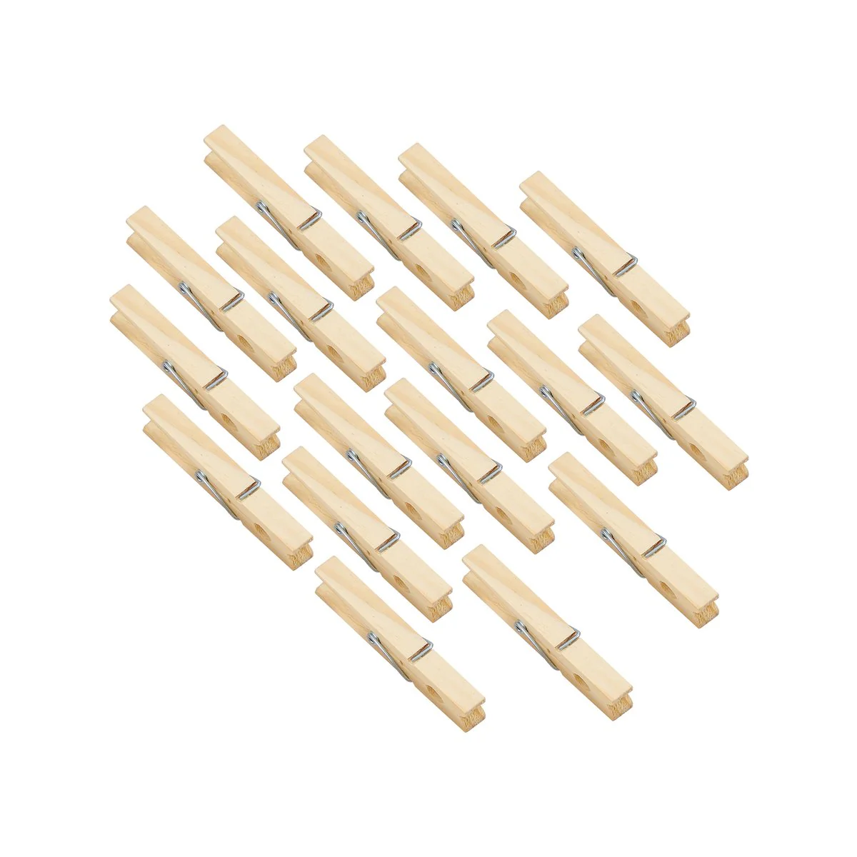 Boxsweden Wooden Clothes Pegs - 100 Pack - 235mm x 30mm x 180mm - Natural - Image 2