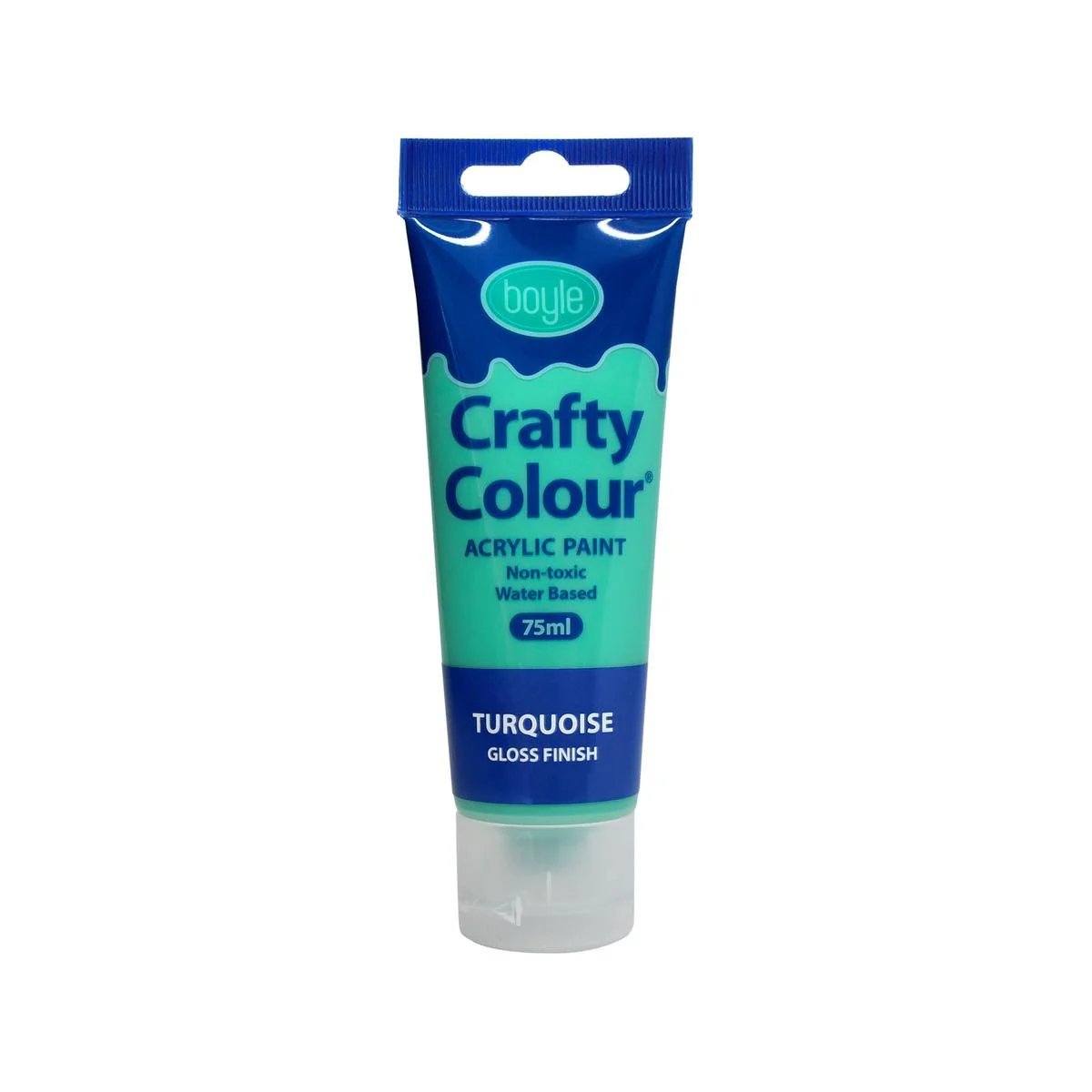 Boyle Crafty Colour Acrylic Paint 75ml - Turquoise - Water-Based