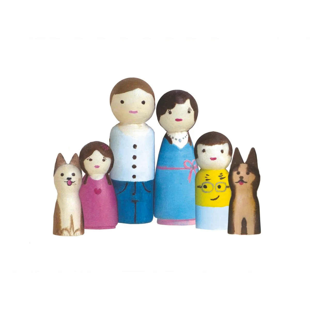 Boyle Crafty Doll Family Kit - 6 Pack - Wooden - Creative Fun - Image 5