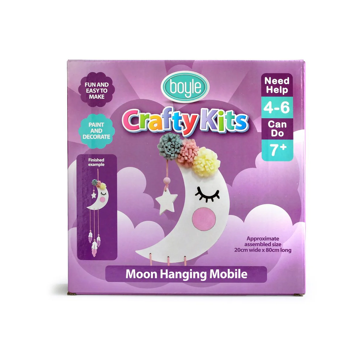 Boyle Crafty Kits - 210mm - Wood - DIY Hanging Mobile - Image 3