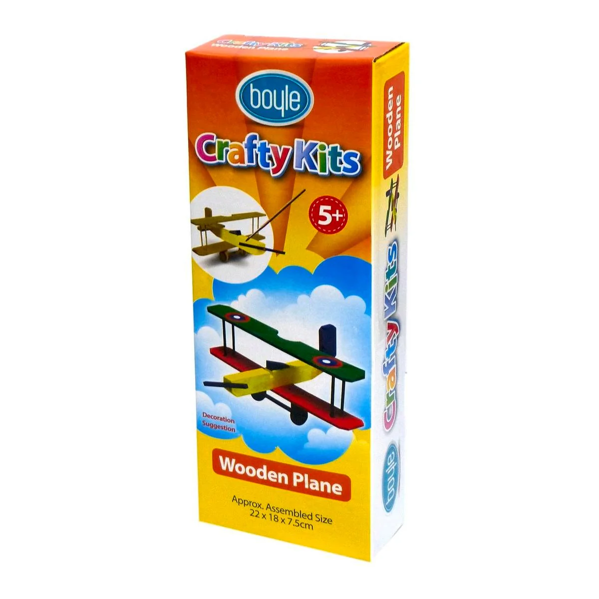 Boyle Wooden Plane Crafty Kit - 150mm x 130mm - Wood - Easy to Assemble