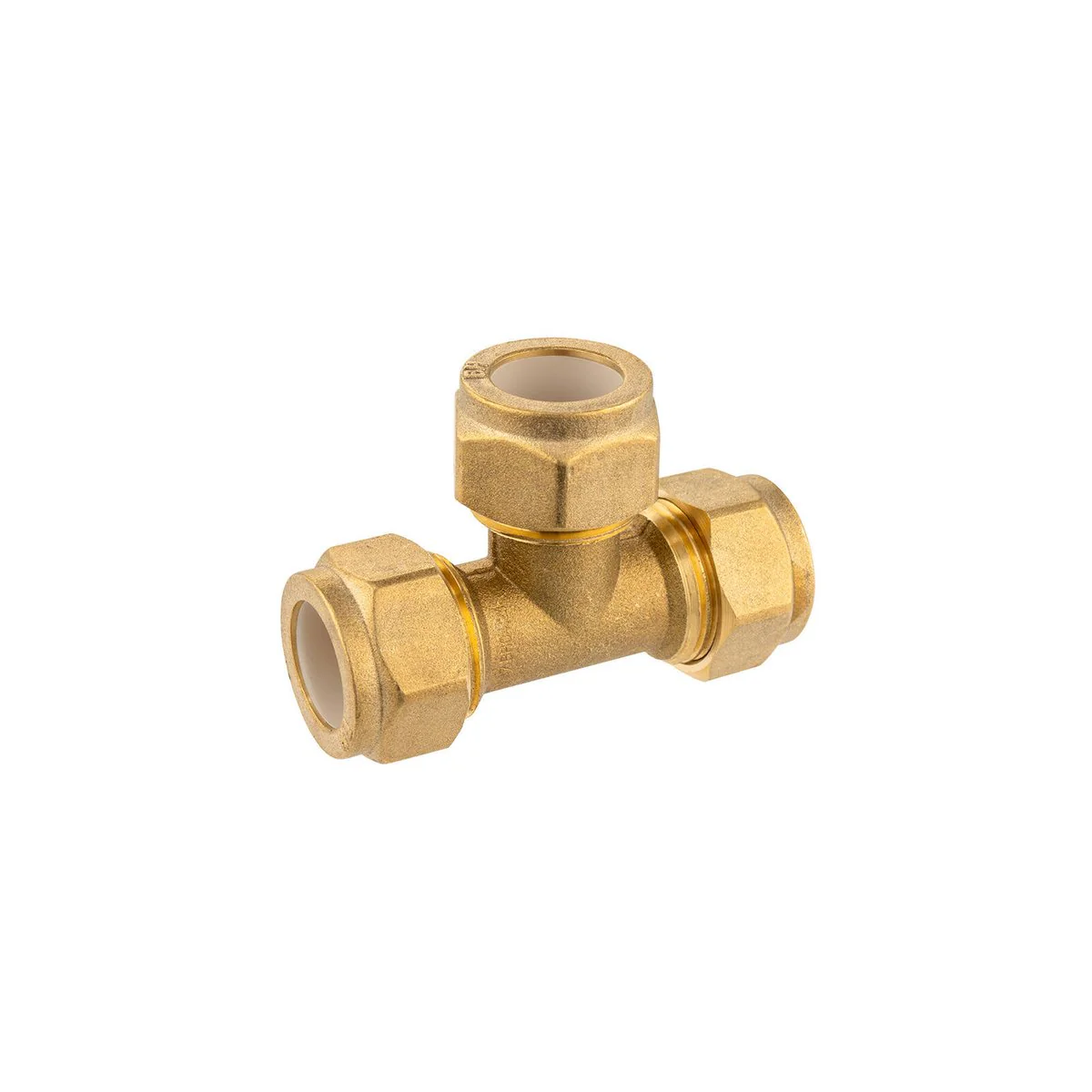 Brasshards Brass Compression Tee 20c x 20c x 20c Lead-Free - Durable Connection