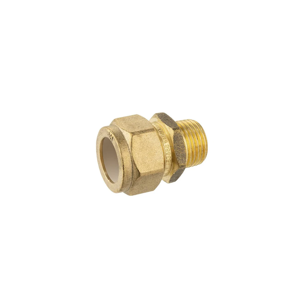 Brasshards Brass Male Compression Union 20c x 15mi - Lead Free - 90° Jointing