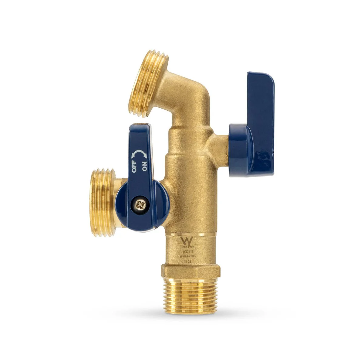 Brasshards Dual Mi Hose Tap 20mm Lead Free - Dual Outlets - Brass - Image 4