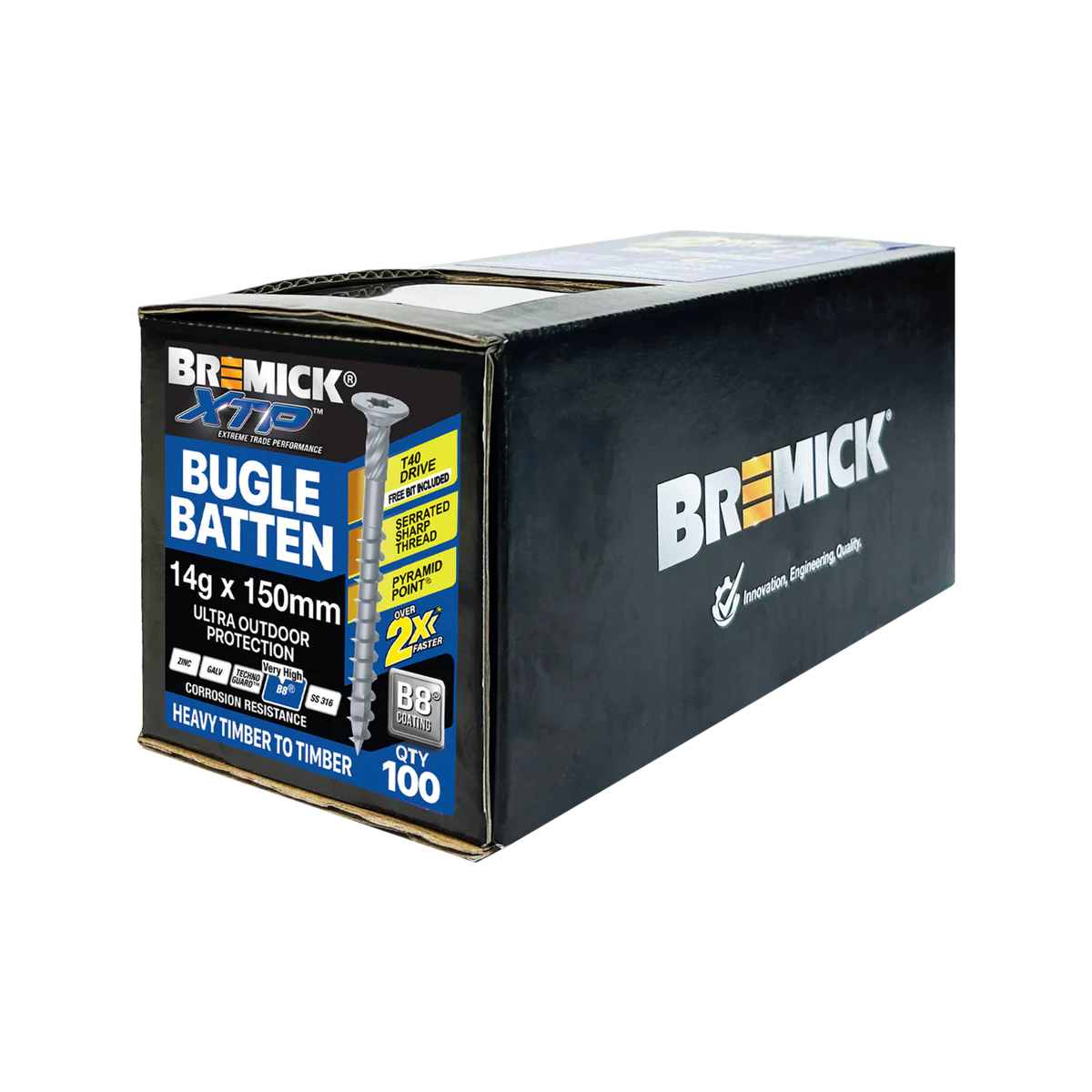 Bremick XTP Bugle Batten 14g x 150mm - 100 Pack - T40 - B8 - Fast Installation