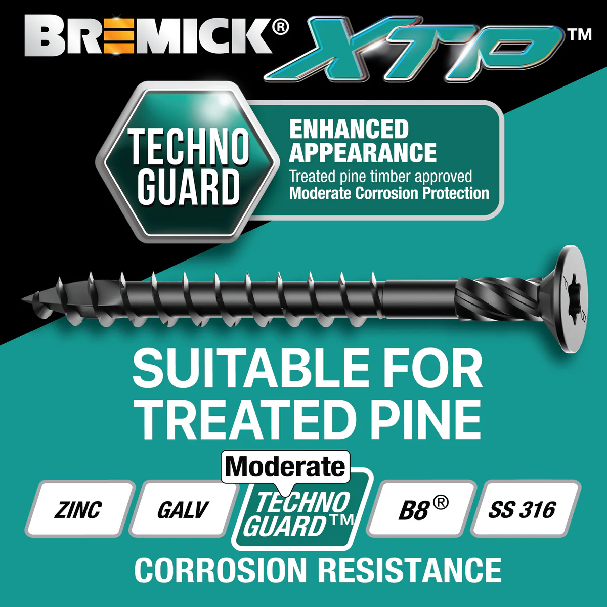 Bremick XTP Bugle Batten 14g x 75mm Black - 25 Pack - Precision T40 Drive - Image 2