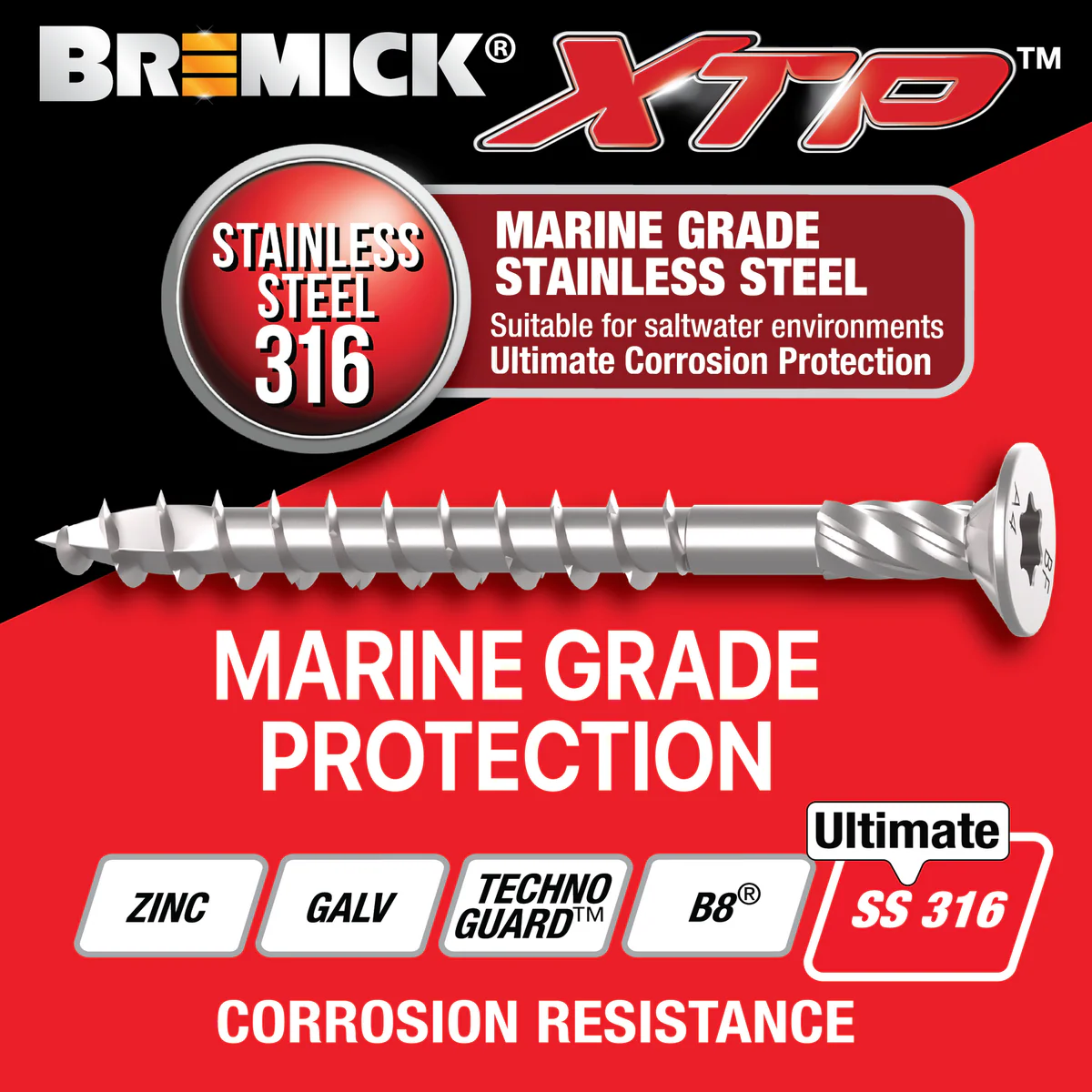 Bremick XTP Bugle Batten 14g x 75mm T40 - Stainless Steel 316 - 25 Pack - Corrosion Resistant - Image 2