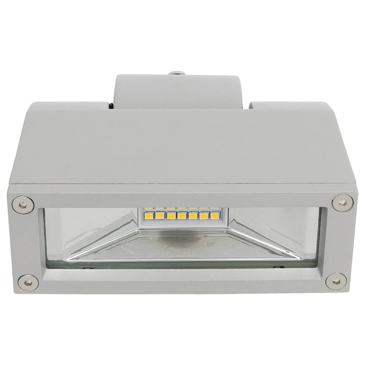 Brilliant 12W Silver LED Nighthawk Flood Light - 750 Lumens - IP44 - Image 2