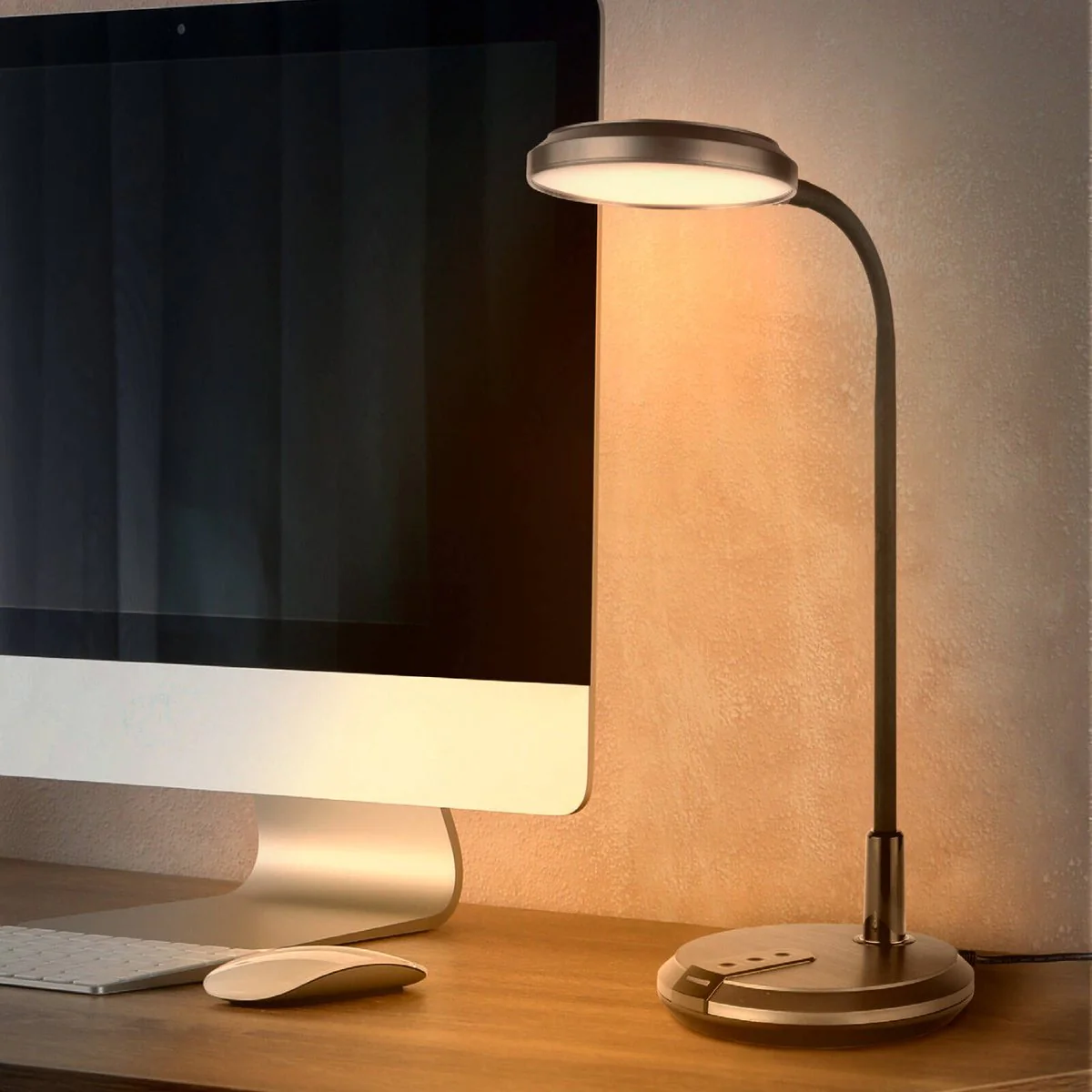 Brilliant 38cm Black Thrive LED Desk Lamp - Tone Changing - 530 Lumen - Adjustable - Image 2