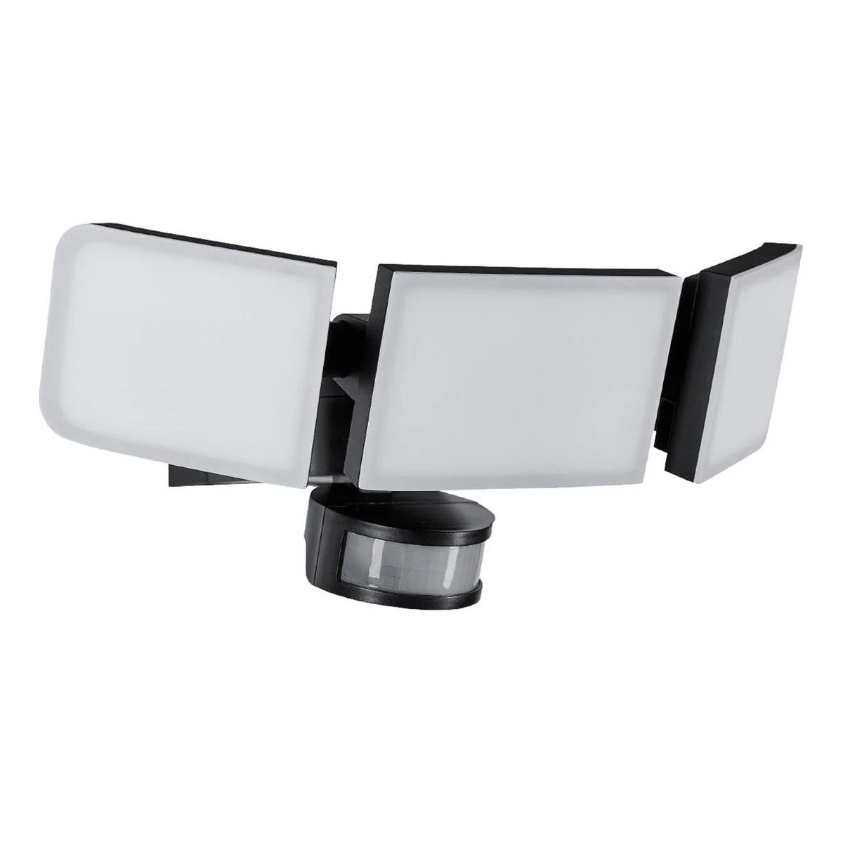 Brilliant 45W Black Fortress Triple Security Light - 3000 Lumens - Adjustable - Black