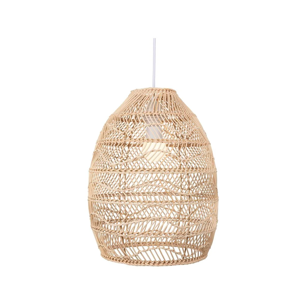 Brilliant Anji Rattan Pendant Light - 32cm - DIY Installation - Coastal Style