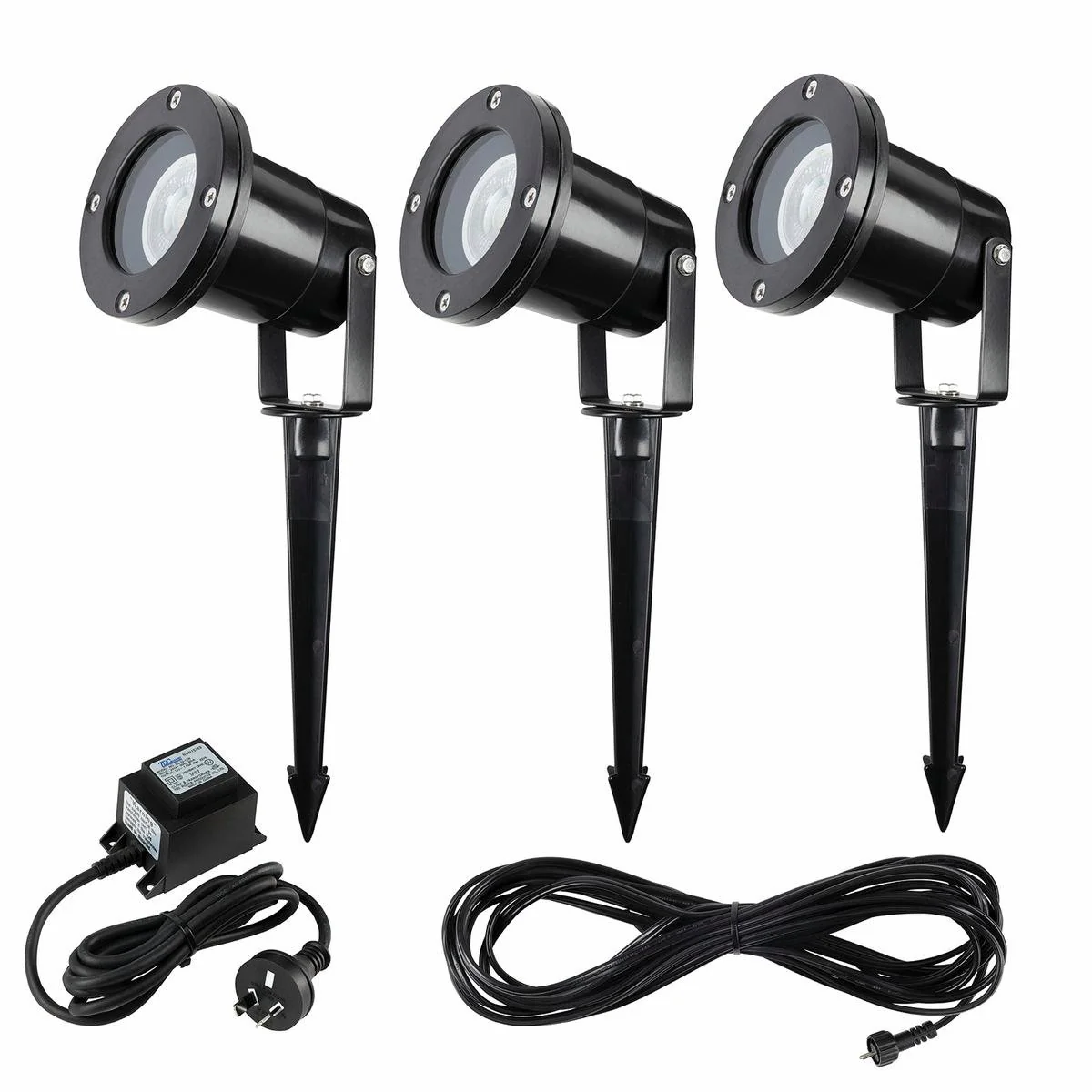 Brilliant Beth LED Garden Light Kit 3 Pack - 12V - Black - 10m Cable