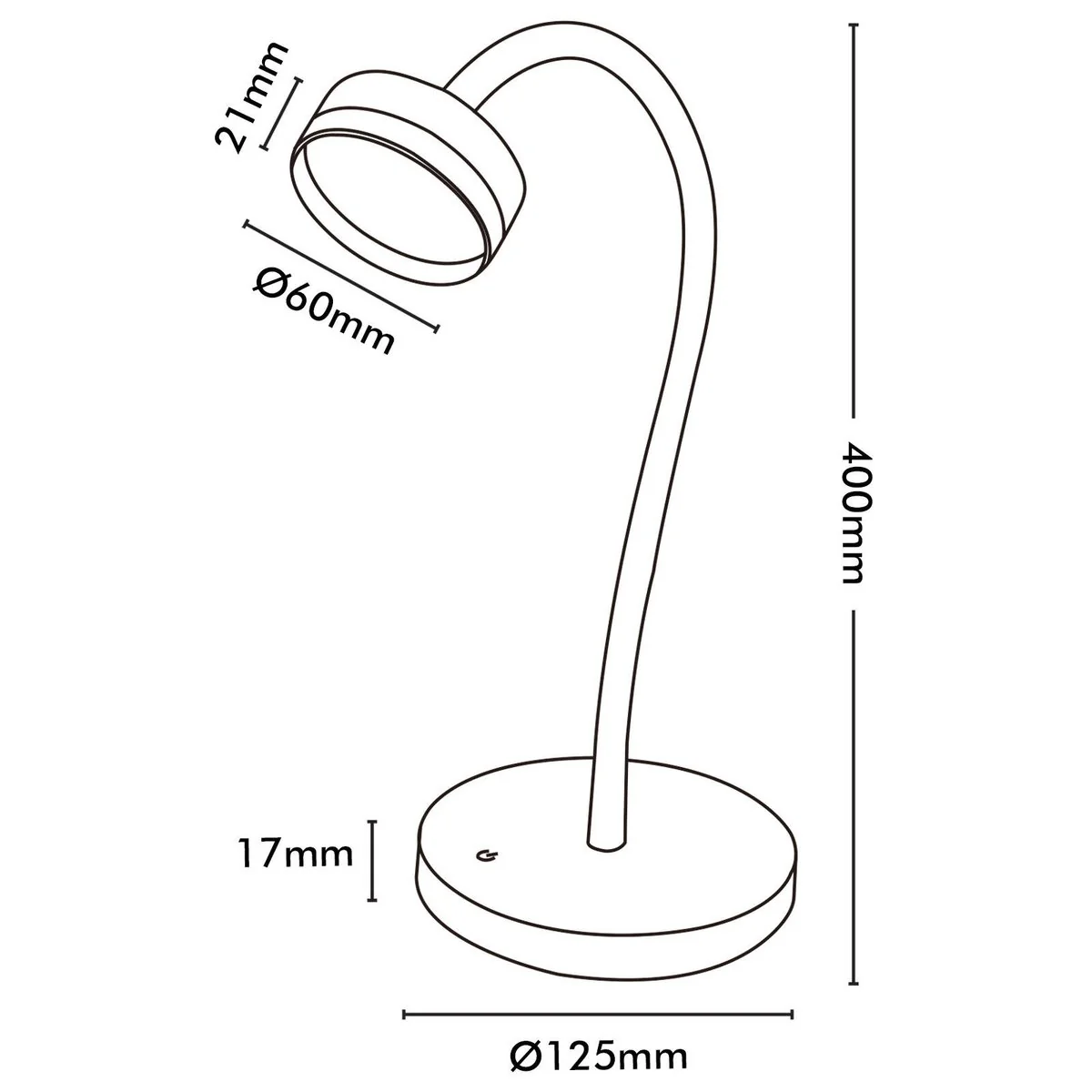 Brilliant Jerico LED Desk Lamp - 3W - 40cm - Black - Adjustable Brightness - Image 5