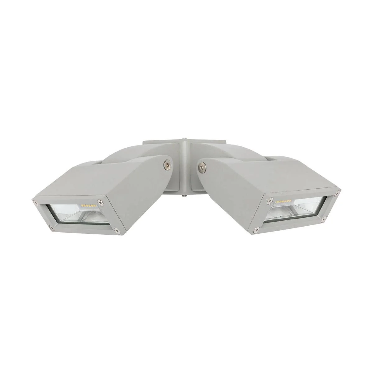 Brilliant Nighthawk 24W Silver Twin Flood Light 400mm x 150mm