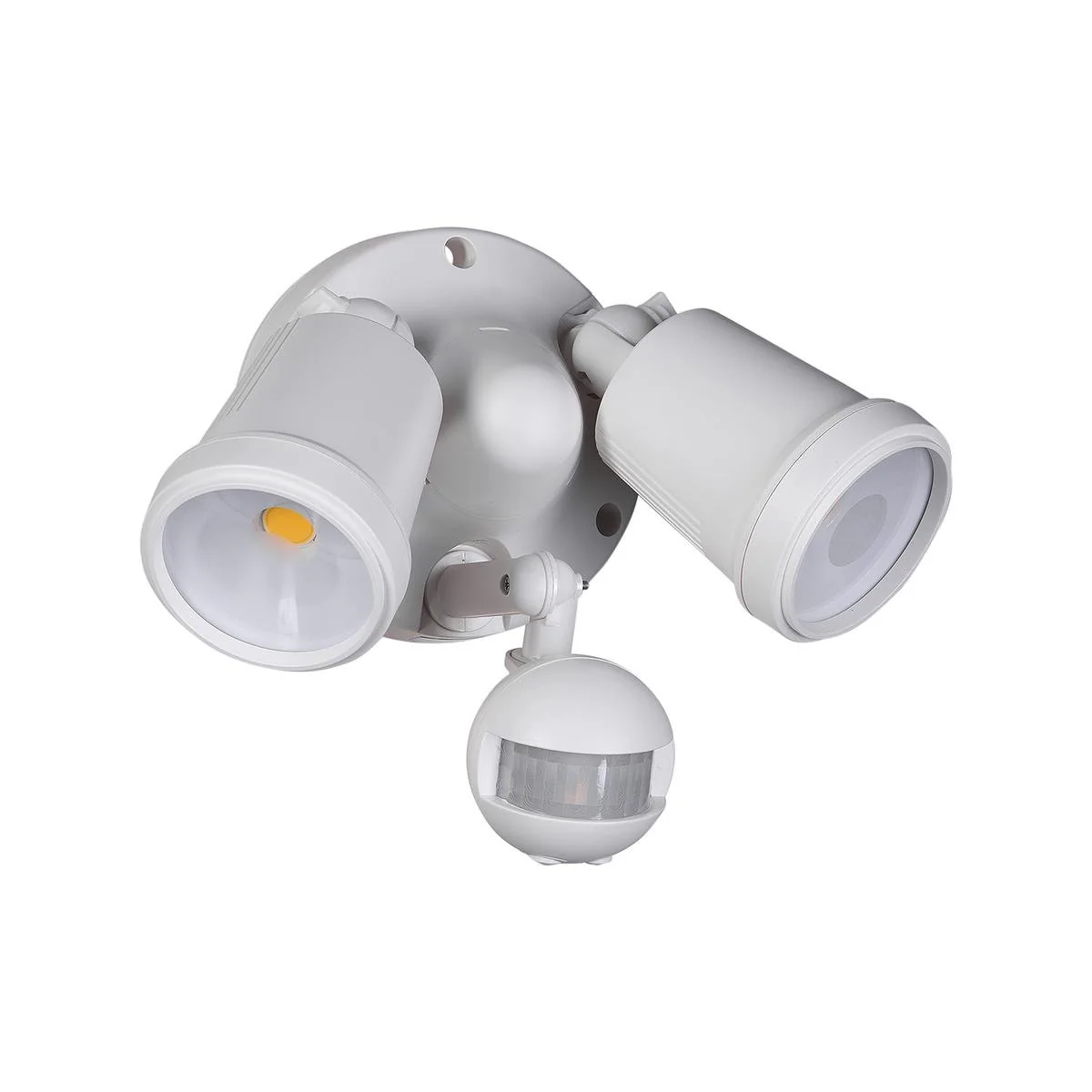 Brilliant Raptor III LED Twin Security Light - 20W - 1800 Lumens - White - PIR Sensor
