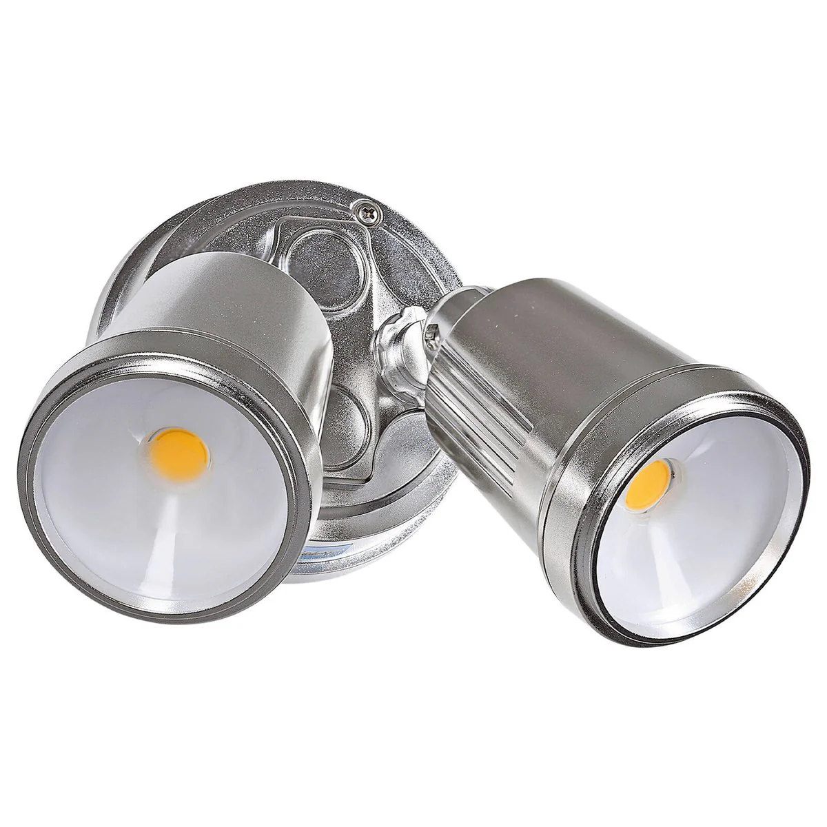 Brilliant Raptor III Twin Flood Light - 20W - 1800 Lumens - Satin Nickel - Image 2