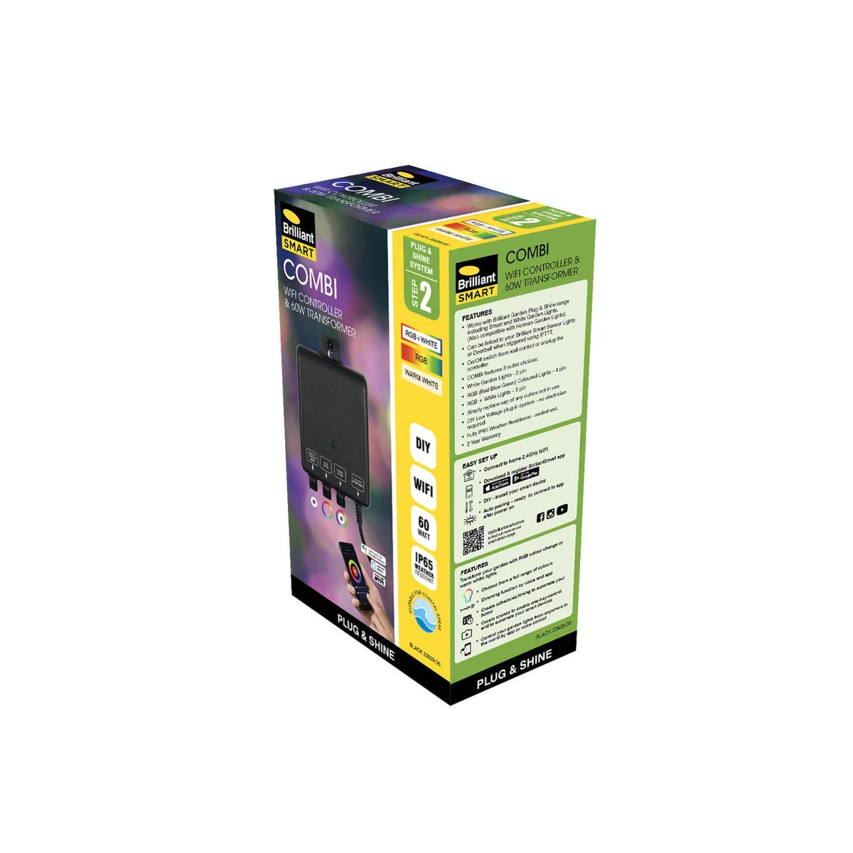 Brilliant Smart Black Combi Wi Fi Controller & 60W Transformer - IP65 Weather-Resistant - Outdoor Use - Image 3