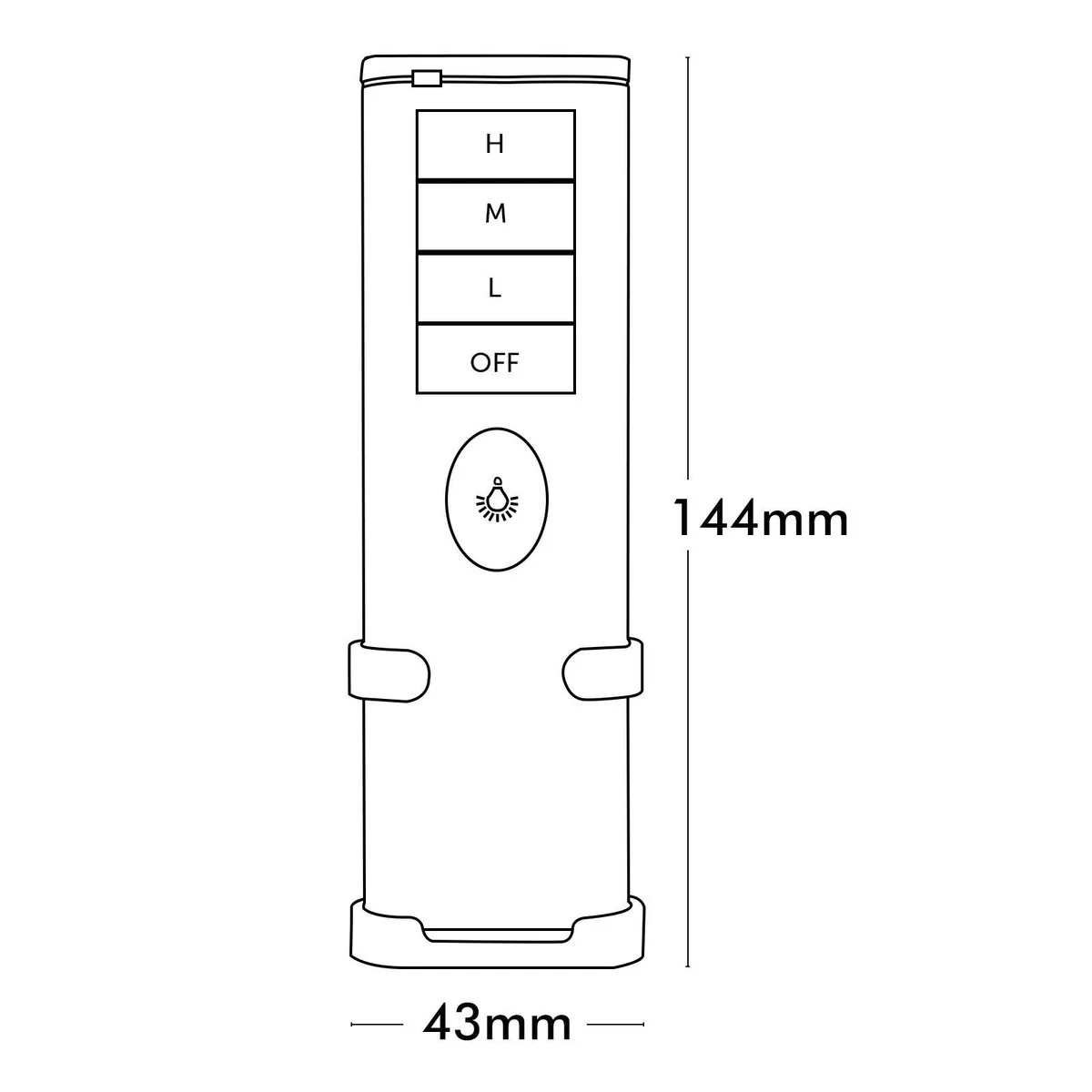 Brilliant Wi Fi Smart Ceiling Fan Remote Control - 45mm x 145mm - White/Grey - Image 3